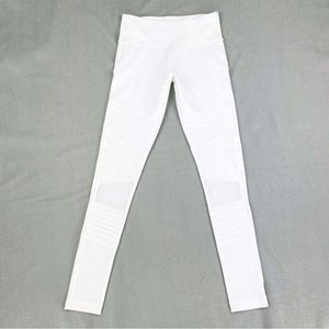Mondetta White Sheer Leg Polyester Yoga Athletic Workout Leggings